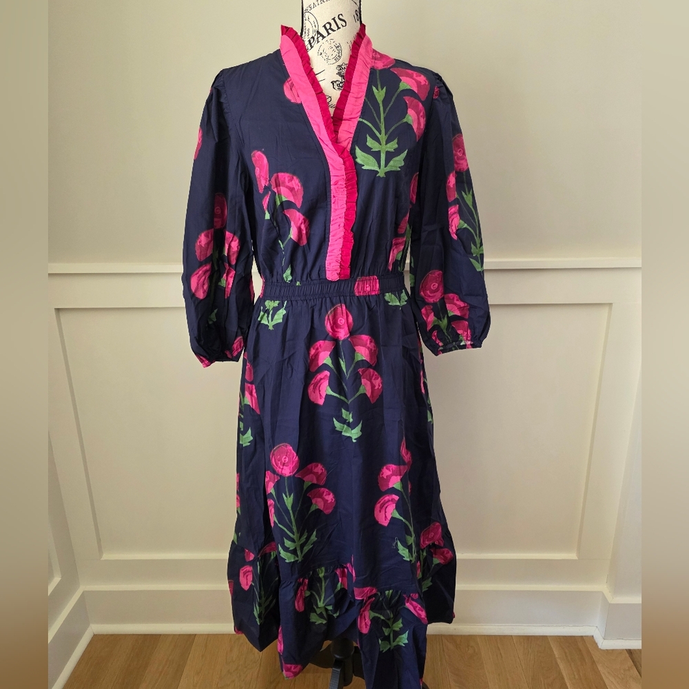 Spring Floral Midi Dress-NWT